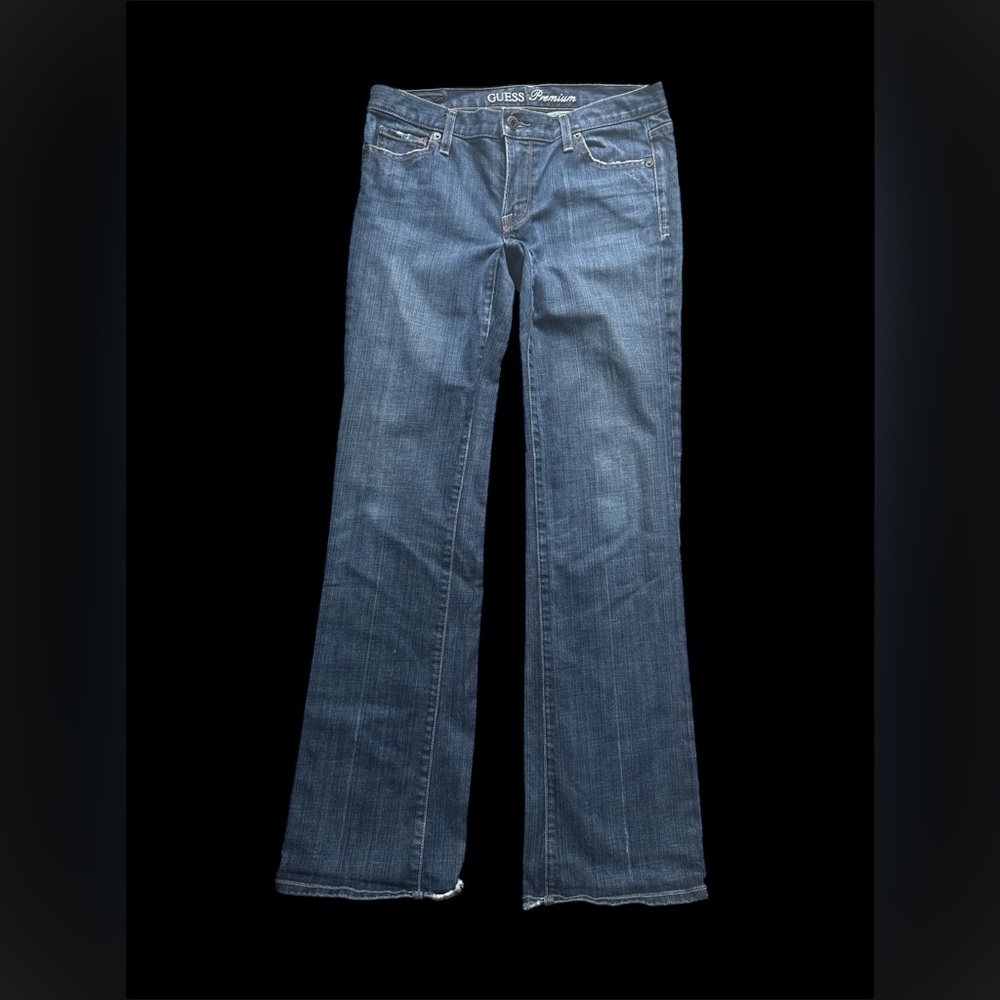 vintage gas premium stretch modele denim Blue Jeans crystal logo size 30 x 32
